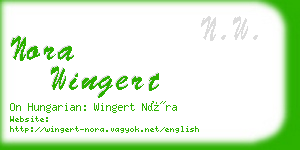 nora wingert business card